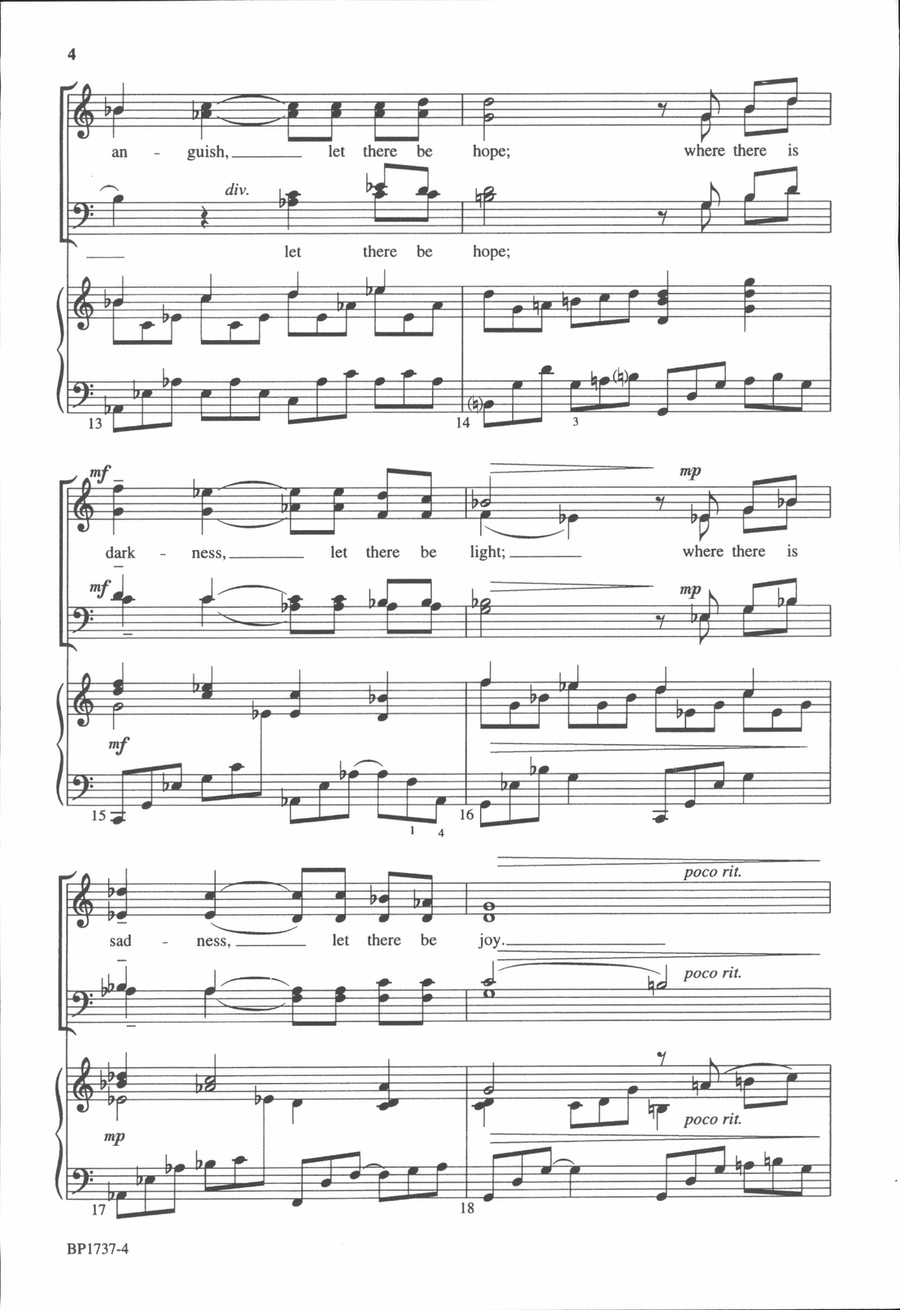 Lord, Make Me an Instrument of Thy Peace 4-Part scores gallery preview page 4