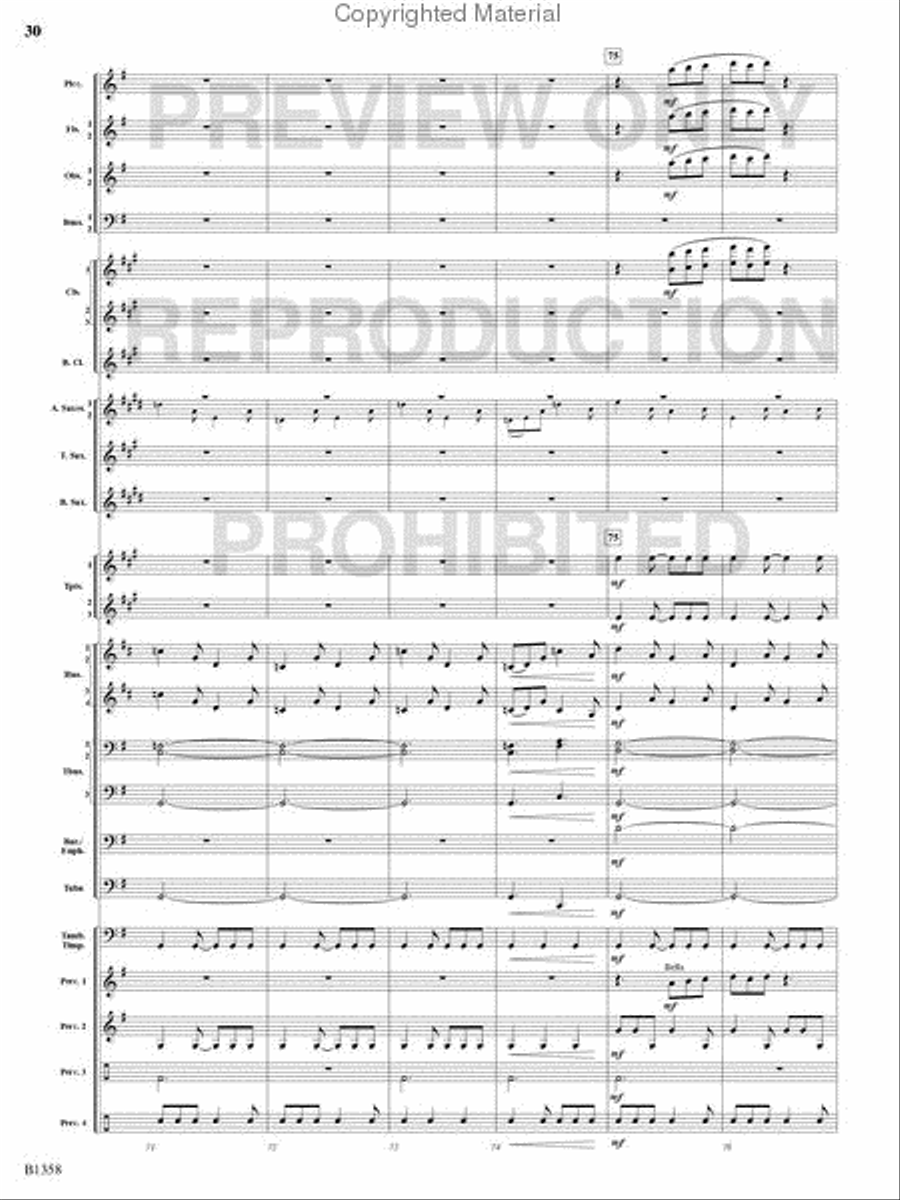 Three Celtic Dances Concert Band scores gallery preview page 29