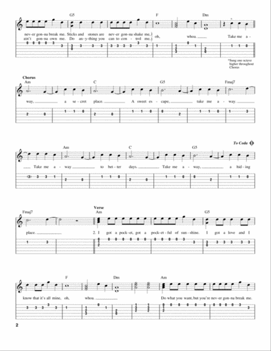 Pocketful Of Sunshine Pocketful Of Sunshine Acoustic Guitar scores gallery preview page 2