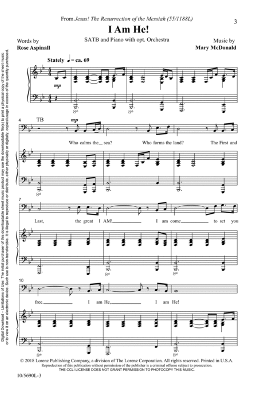 I Am He! I Am He! 4-Part scores gallery preview page 3