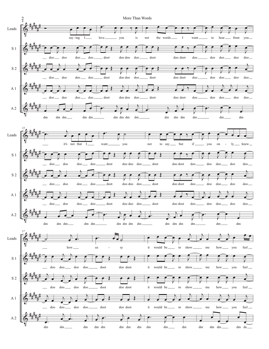 More Than Words SSAA scores gallery preview page 2