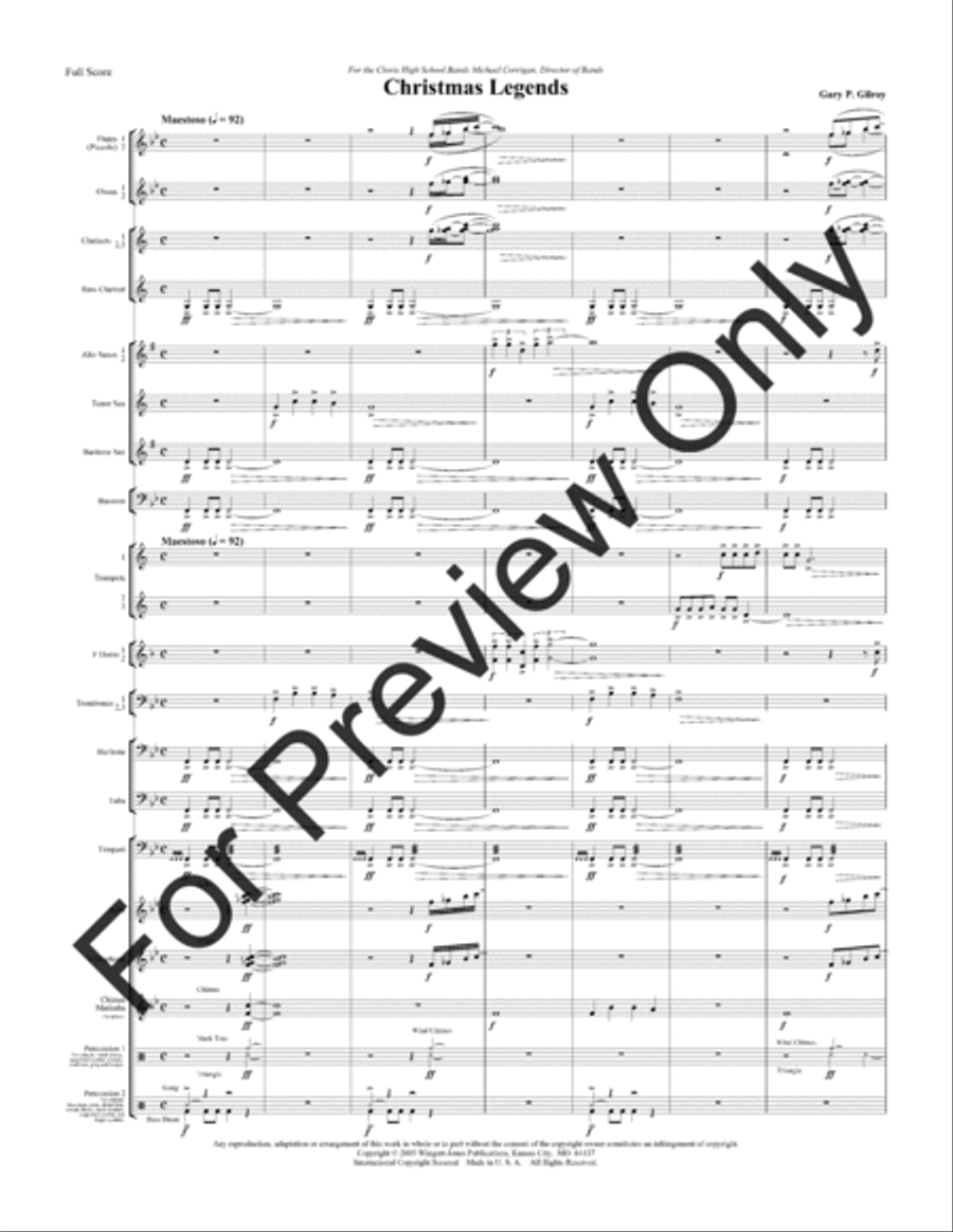 Christmas Legends Concert Band scores gallery preview page 4