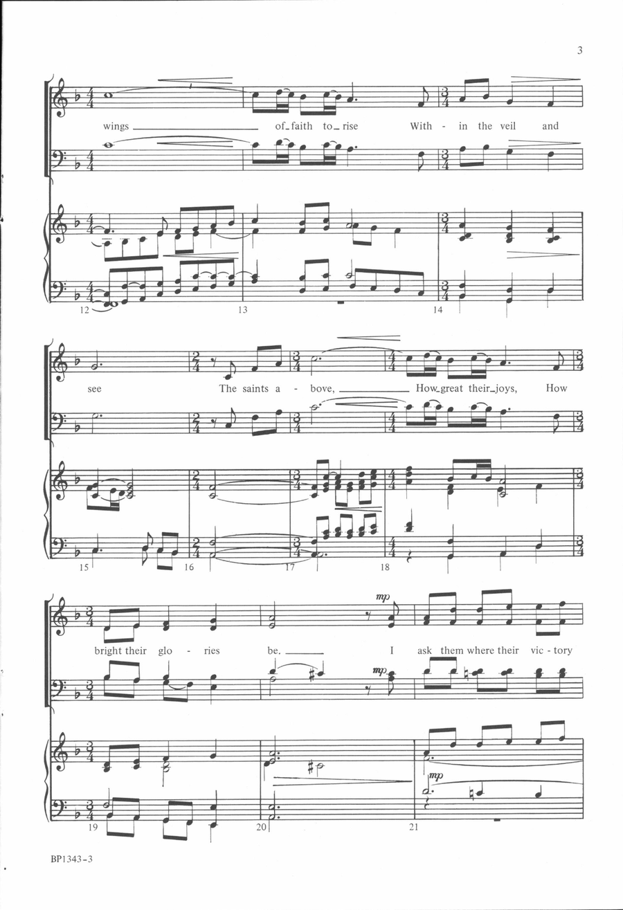 Give Me the Wings of Faith to Rise 4-Part scores gallery preview page 3
