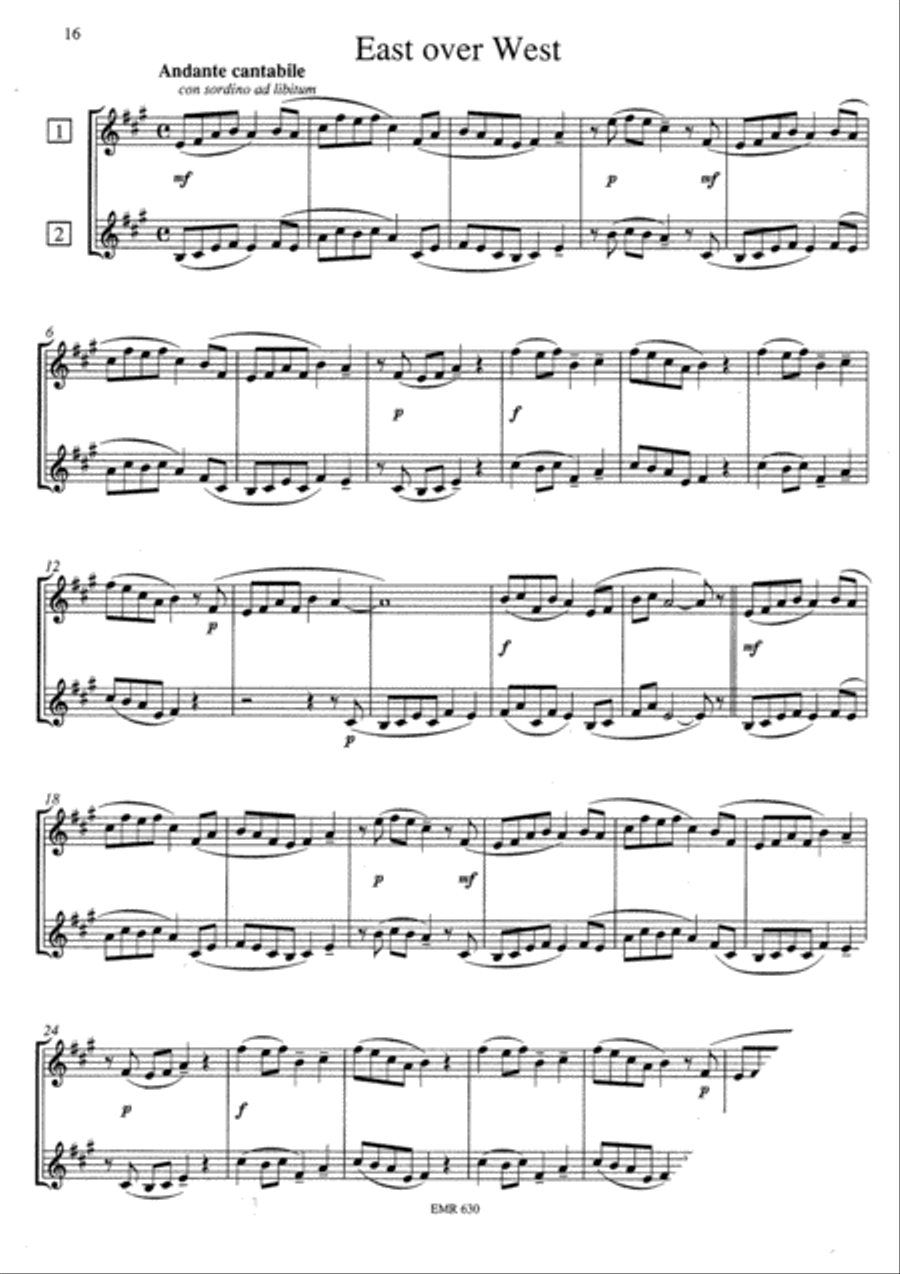 8 Happy Pieces Trumpet Duet scores gallery preview page 9