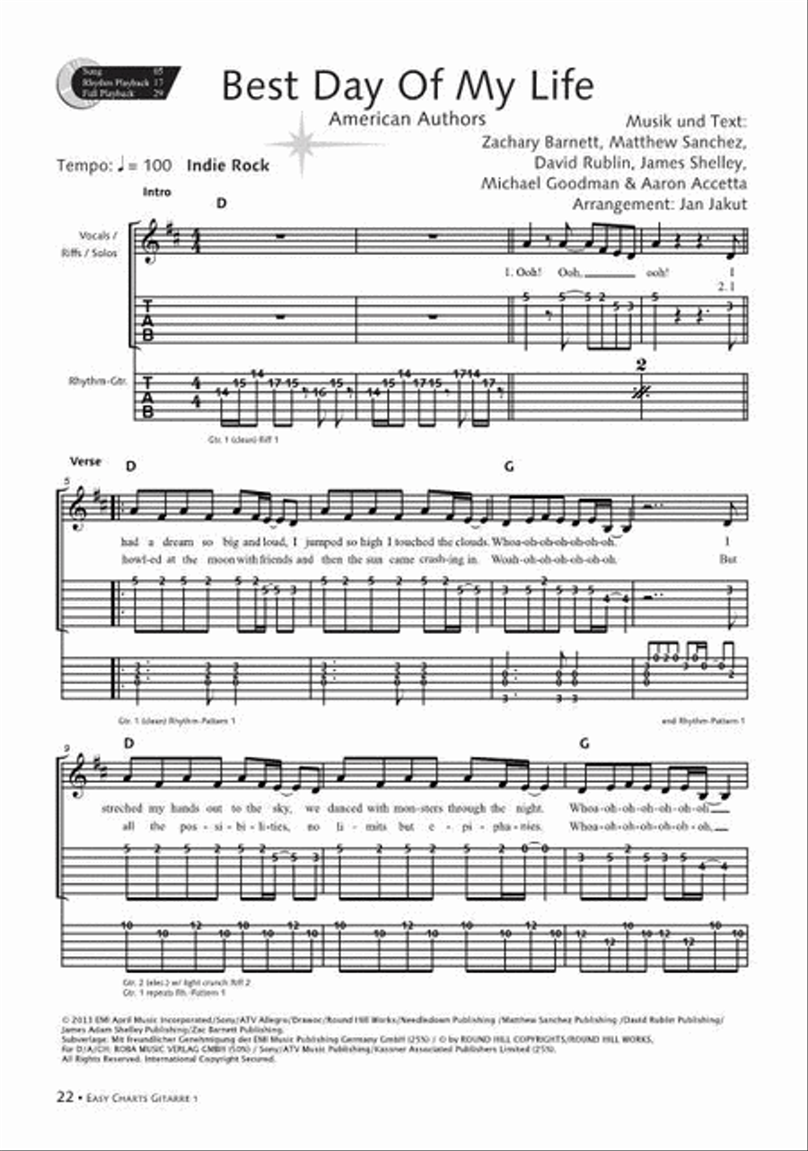 Easy Charts Gitarre Easy Charts Gitarre Guitar scores gallery preview page 5