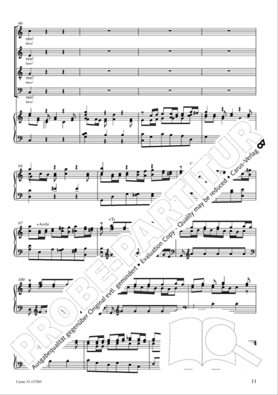 Praise ye, Almighty God, King and our ruler exalted (Lobe den Herren, den machtigen Konig der Ehren) ATB scores gallery preview page 12