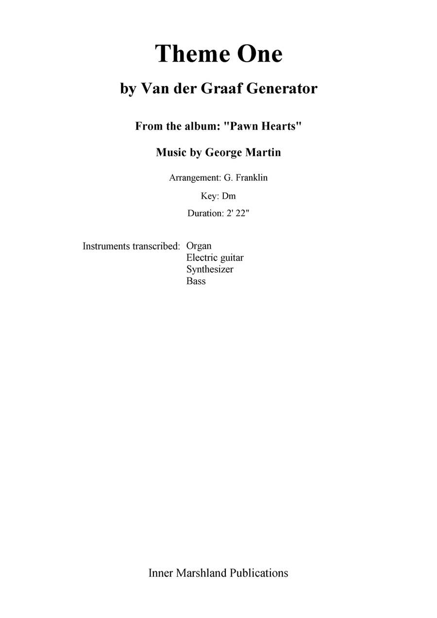 Theme One Small Ensemble scores gallery preview page 1