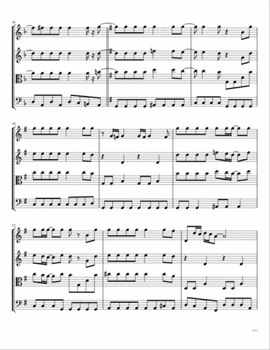Sgt. Pepper's Lonely Hearts Club Band (reprise) String Quartet scores gallery preview page 4