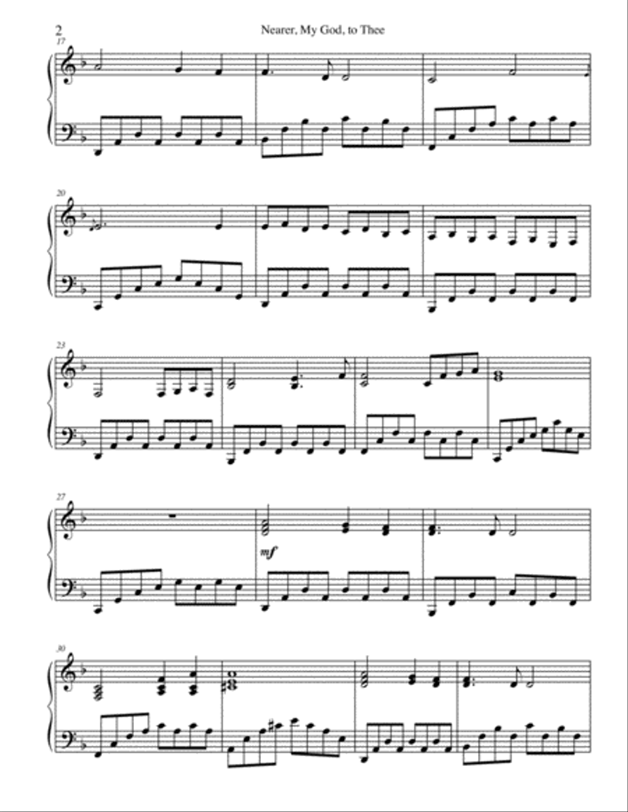 Nearer, My God, to Thee Nearer, My God, to Thee Piano Solo scores gallery preview page 3