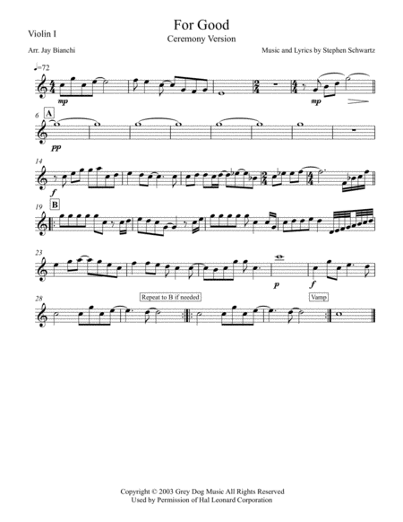 For Good - String Quartet image number null