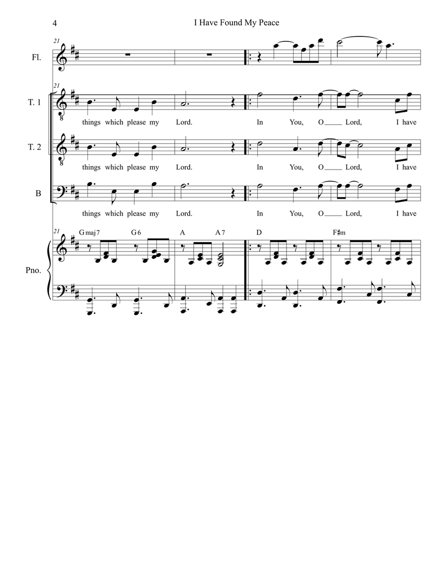 I Have Found My Peace (TTB) TTB scores gallery preview page 4
