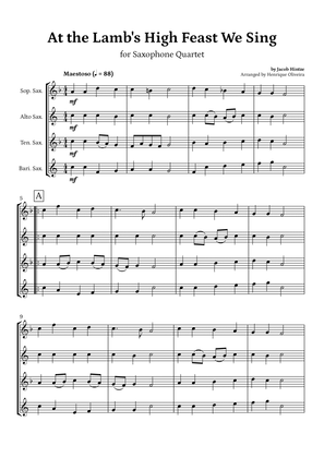 At the Lamb's High Feast We Sing (Saxophone Quartet) - Easter Hymn