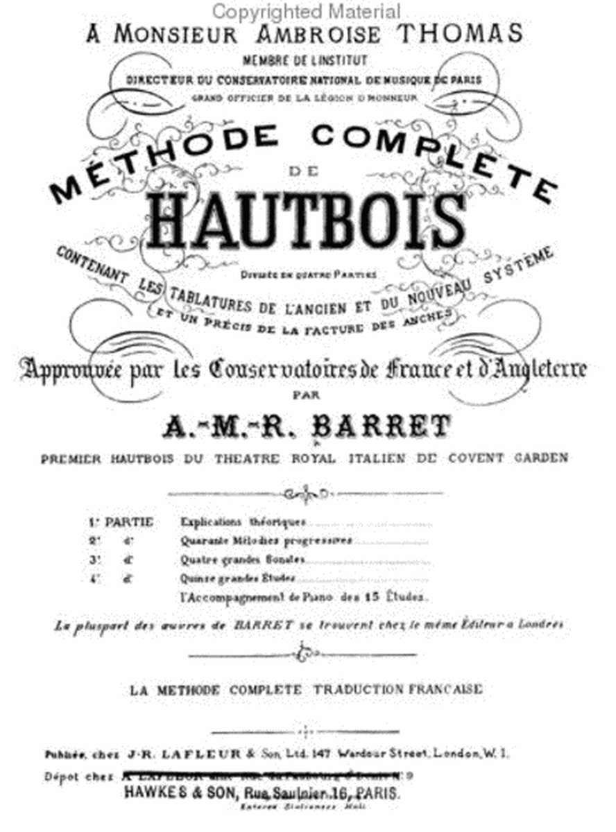 Methods & Treatises Oboe - Volume 3 - France 1800-1860