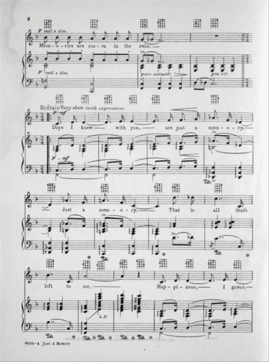 Just a Memory Voice scores gallery preview page 3