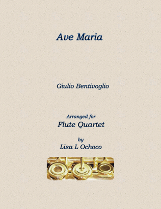 Book cover for Ave Maria for Flute Quartet