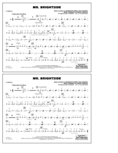Mr. Brightside (arr. Matt Conaway) - Cymbals