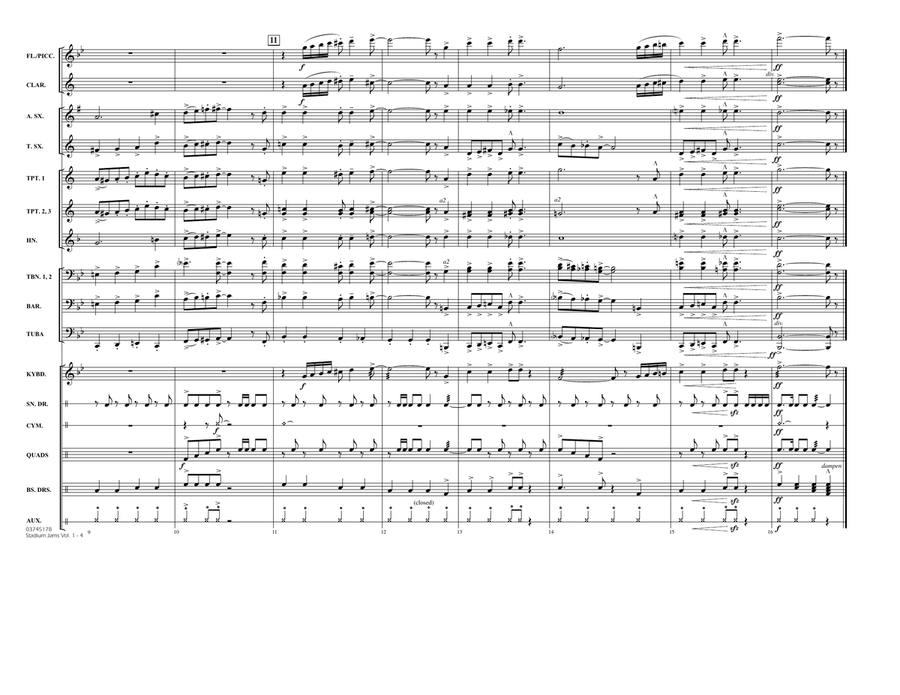 Stadium Jams - Vol. 1 - Full Score Marching Band scores gallery preview page 4