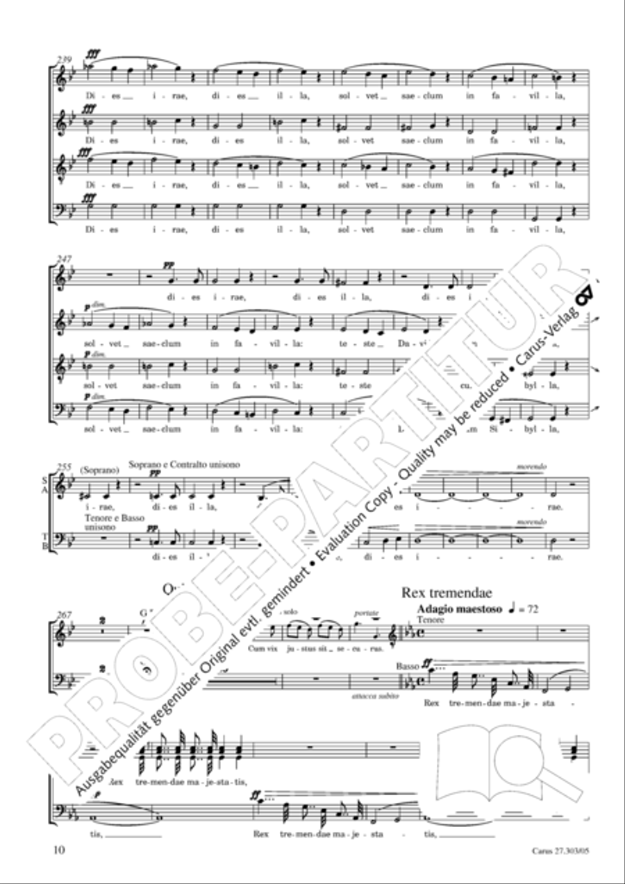 Messa da Requiem 4-Part scores gallery preview page 11