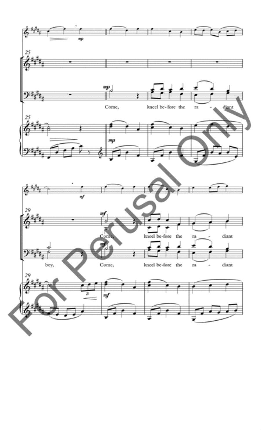 Beauty, Peace and Joy 4-Part scores gallery preview page 5