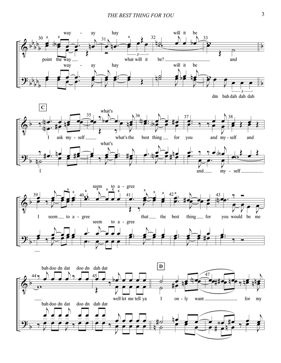 The Best Thing For You TTBB scores gallery preview page 4