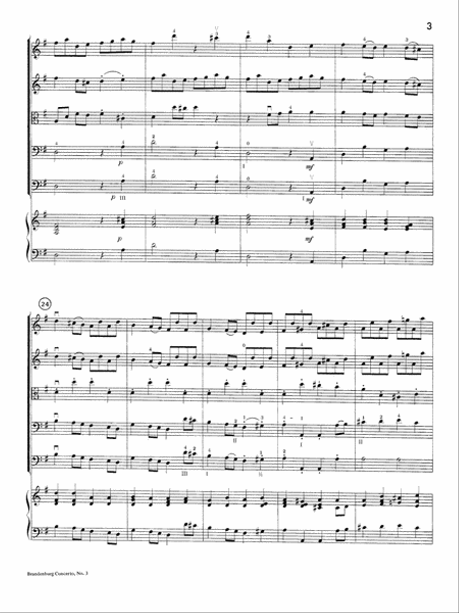 Brandenburg Concerto No. 3: Score String Orchestra scores gallery preview page 5
