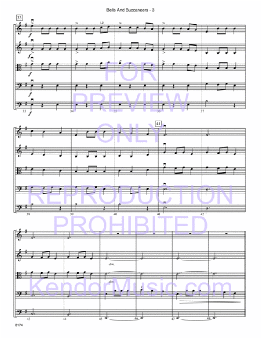 Bells And Buccaneers String Orchestra scores gallery preview page 5