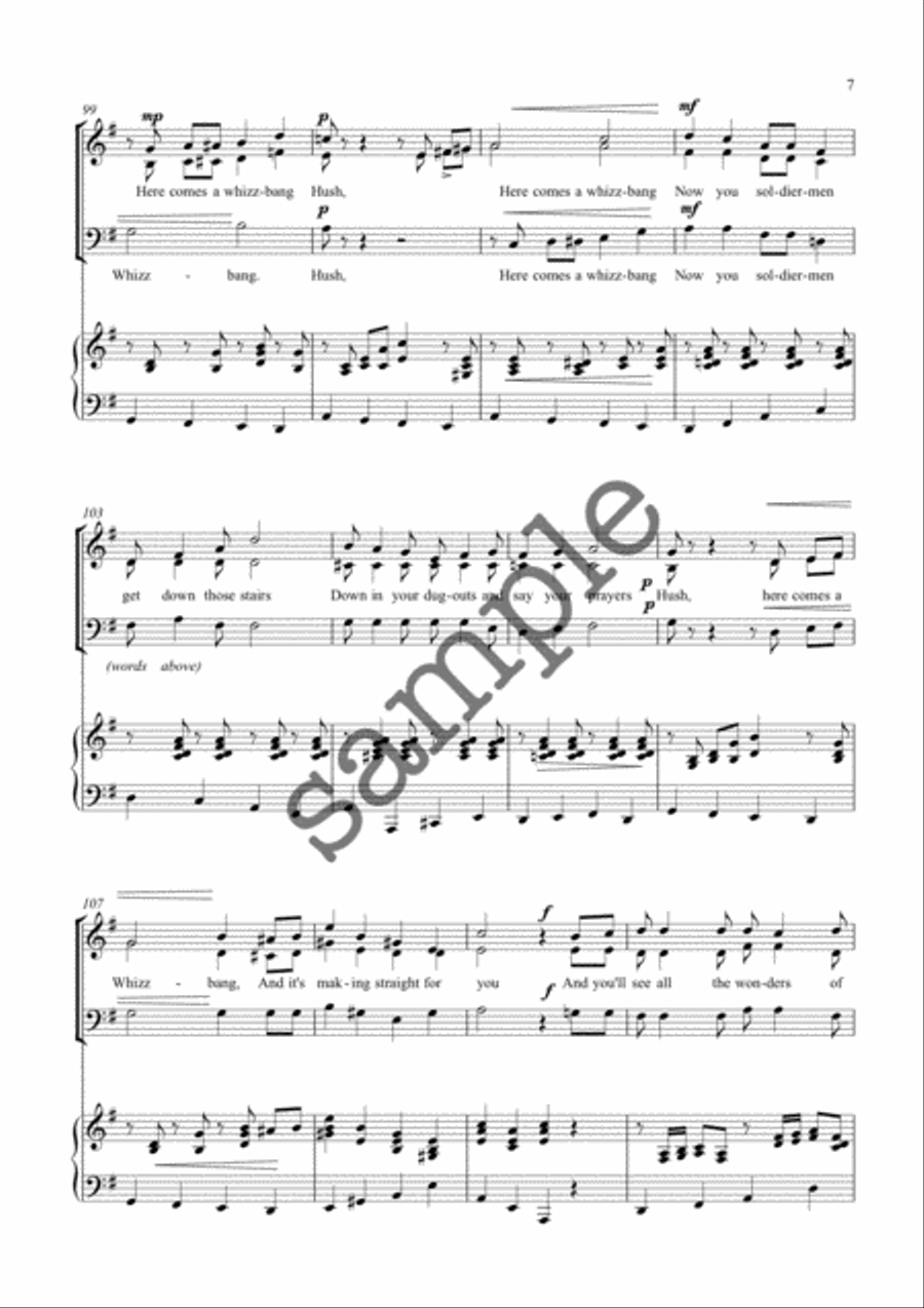 World War One 3-Part scores gallery preview page 7