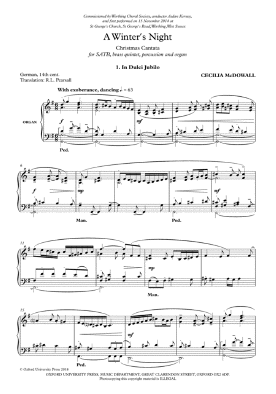 A Winter's Night 4-Part scores gallery preview page 2