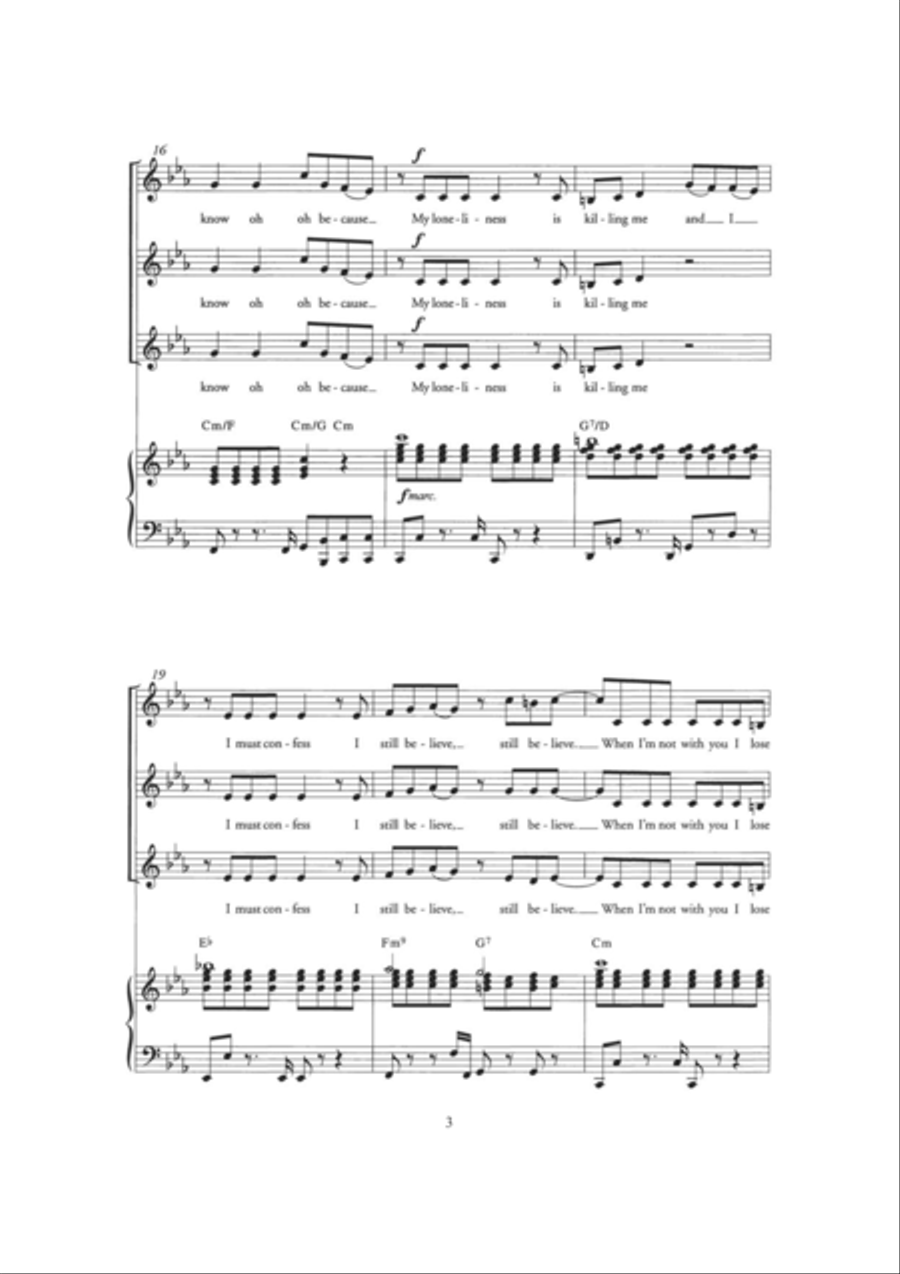 ...Baby One More Time (Arr. Berty Rice) Choir scores gallery preview page 3