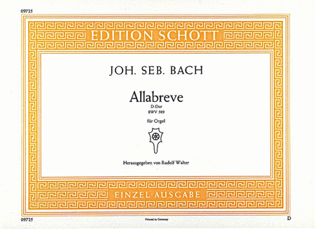 Allabreve D major, BWV 589