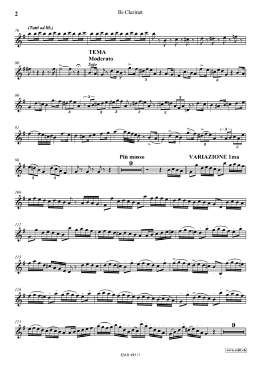 Concerto No. 2 Clarinet Solo scores gallery preview page 3