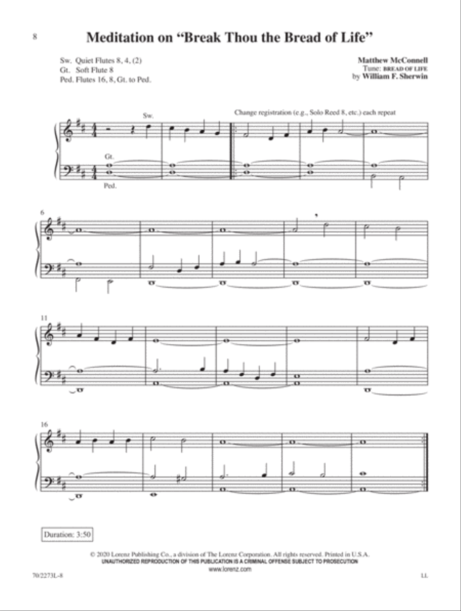 The Lord's Supper Organ Solo scores gallery preview page 5