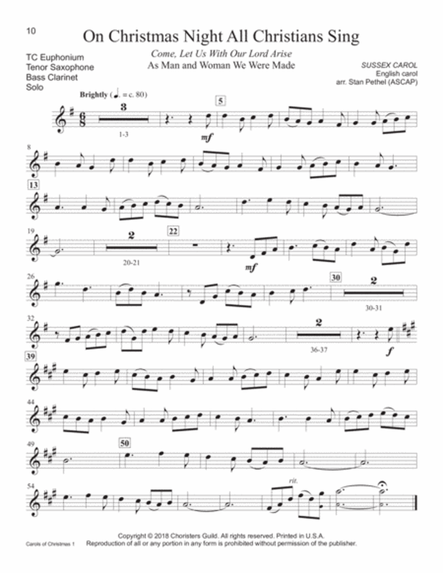 Carols of Christmas, Set 1 - Tenor Saxophone(s)/TC Euphonium(s) image number null