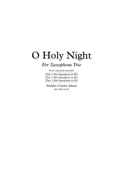 O Holy Night. Saxophone Trio image number null