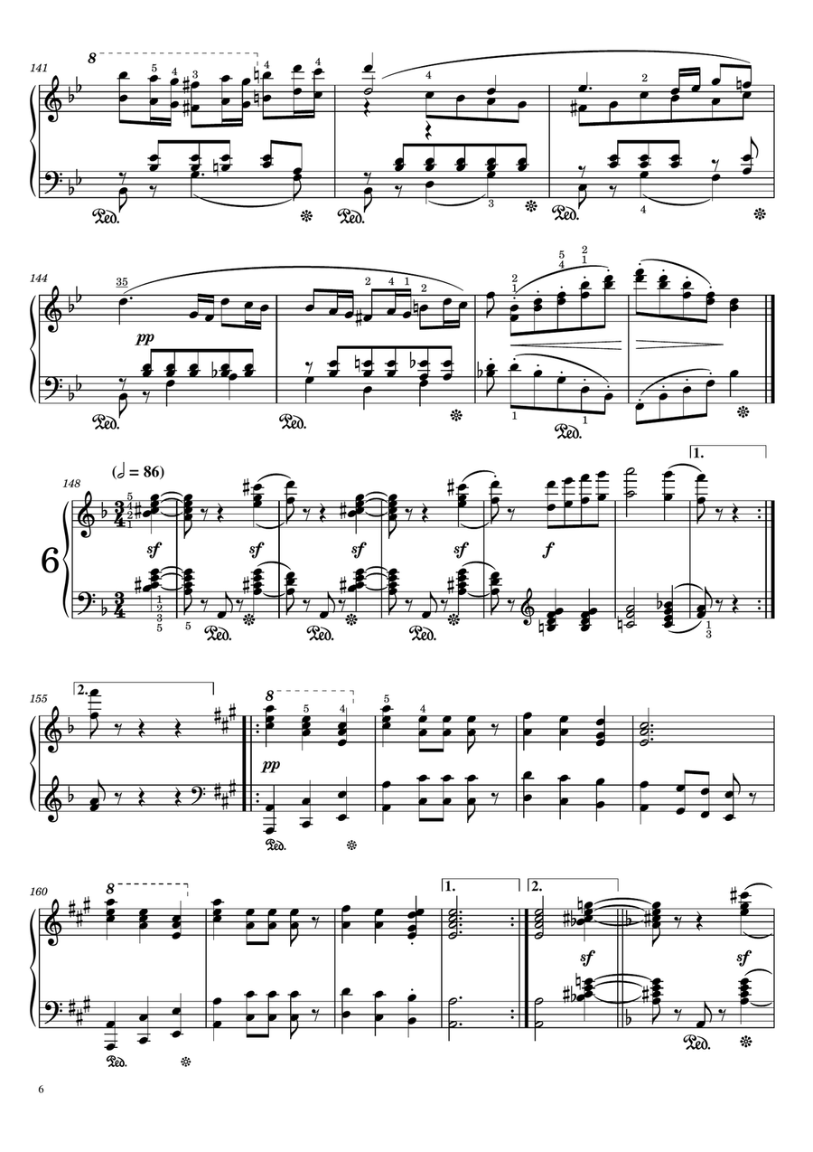 Schumann - Papillons, Op.2 - Original With Fingering For Piano Solo - Complete Piano Solo scores gallery preview page 6