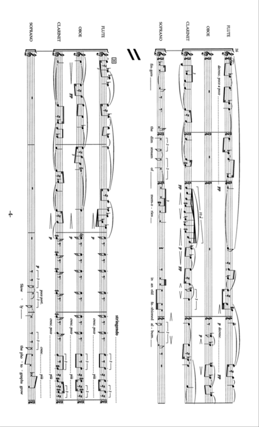 Iron Balconies and Lilies for soprano, piano and chamber ensemble Large Ensemble scores gallery preview page 4