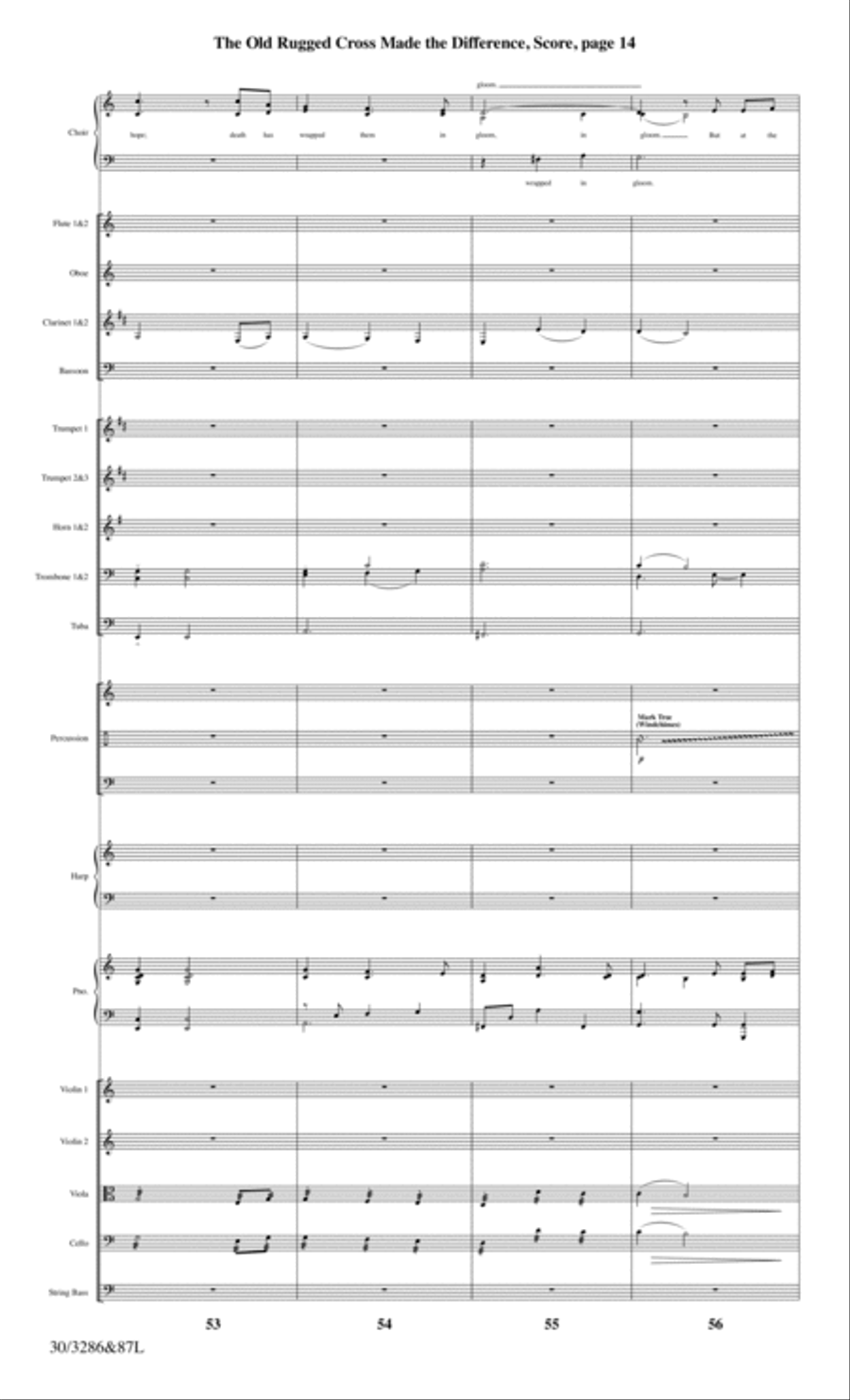 The Old Rugged Cross Made the Difference - Orchestral Score and Parts Choir scores gallery preview page 17