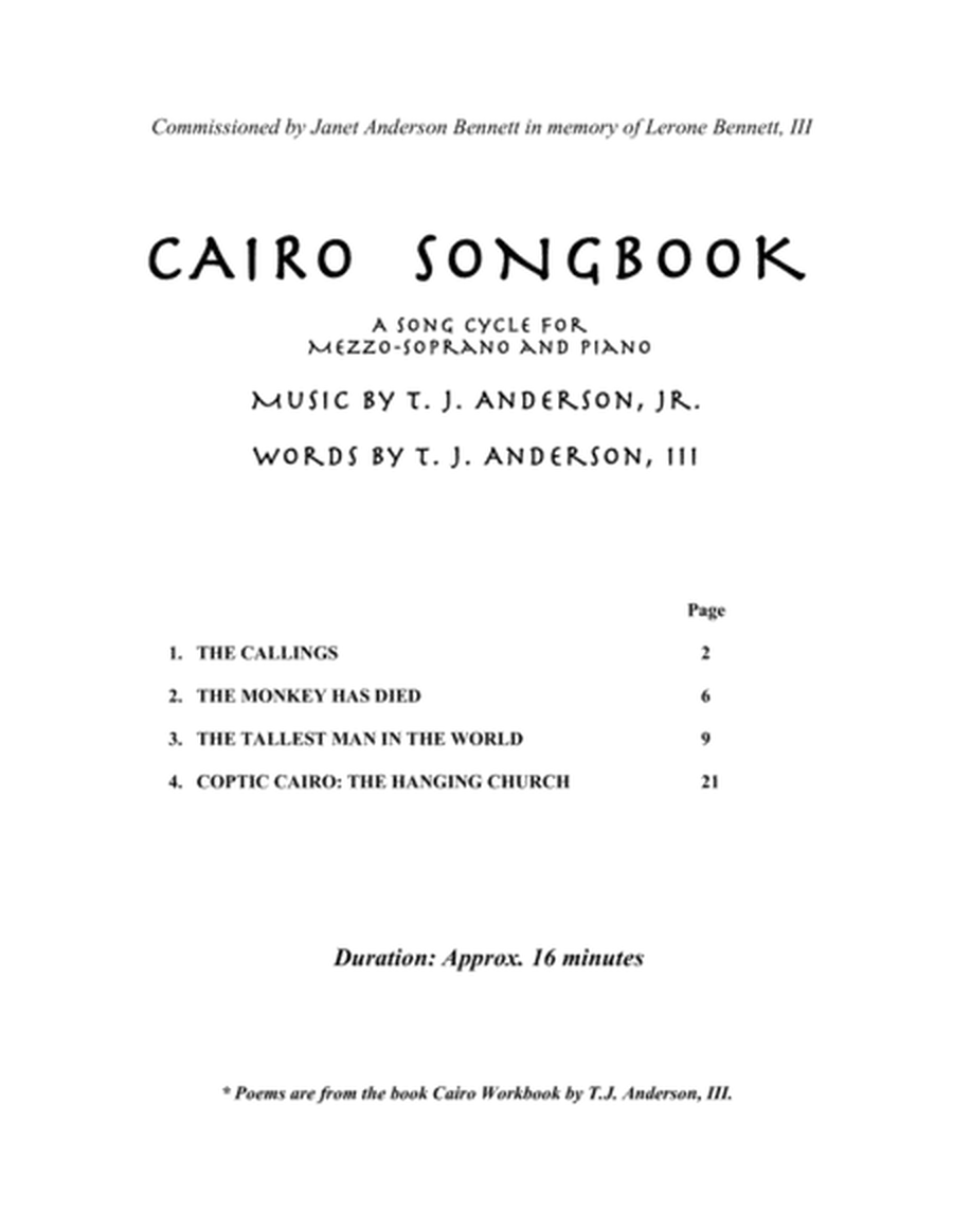 [Anderson] Cairo Songbook