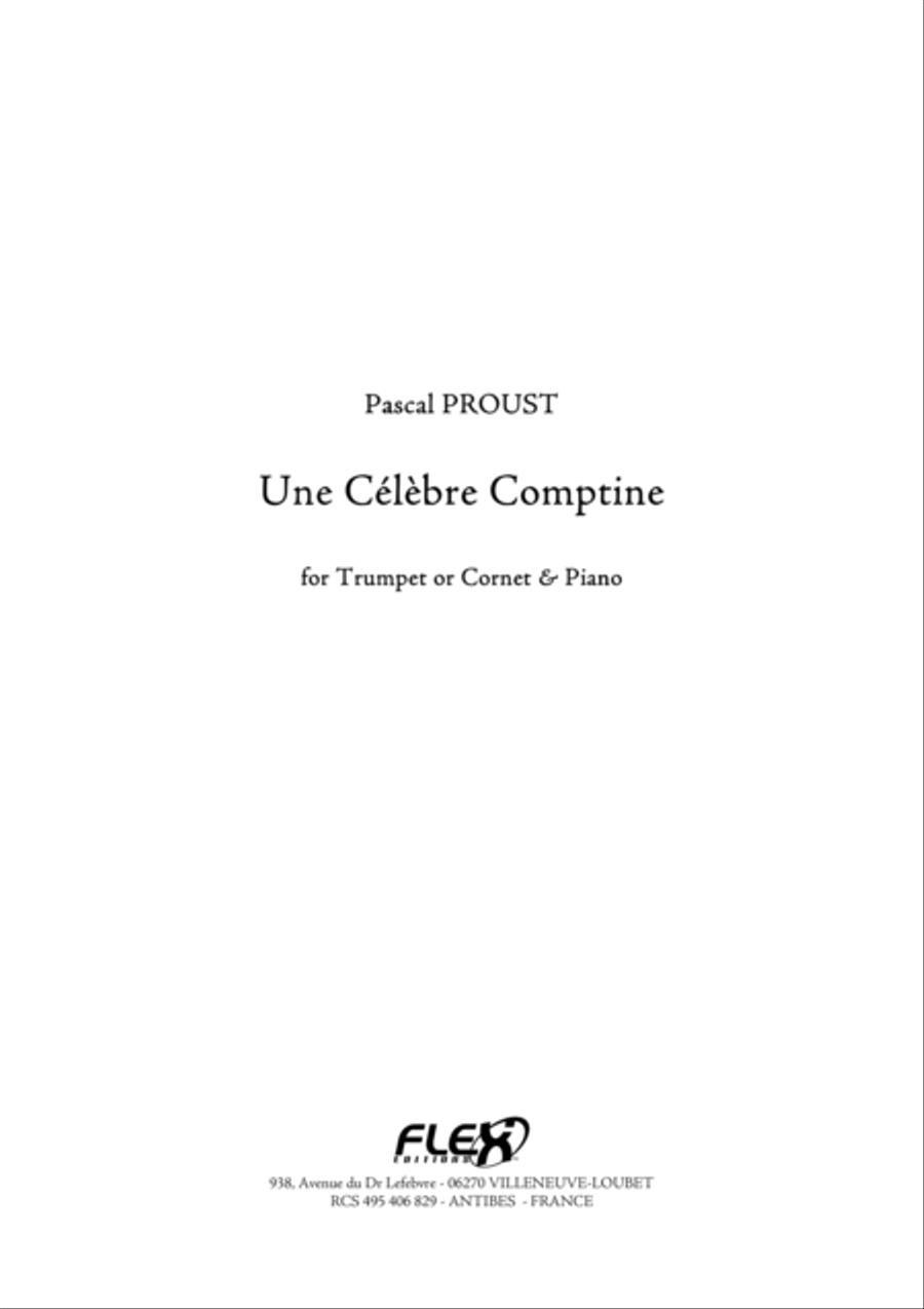 Celebre Comptine Celebre Comptine B-Flat Trumpet scores gallery preview page 1