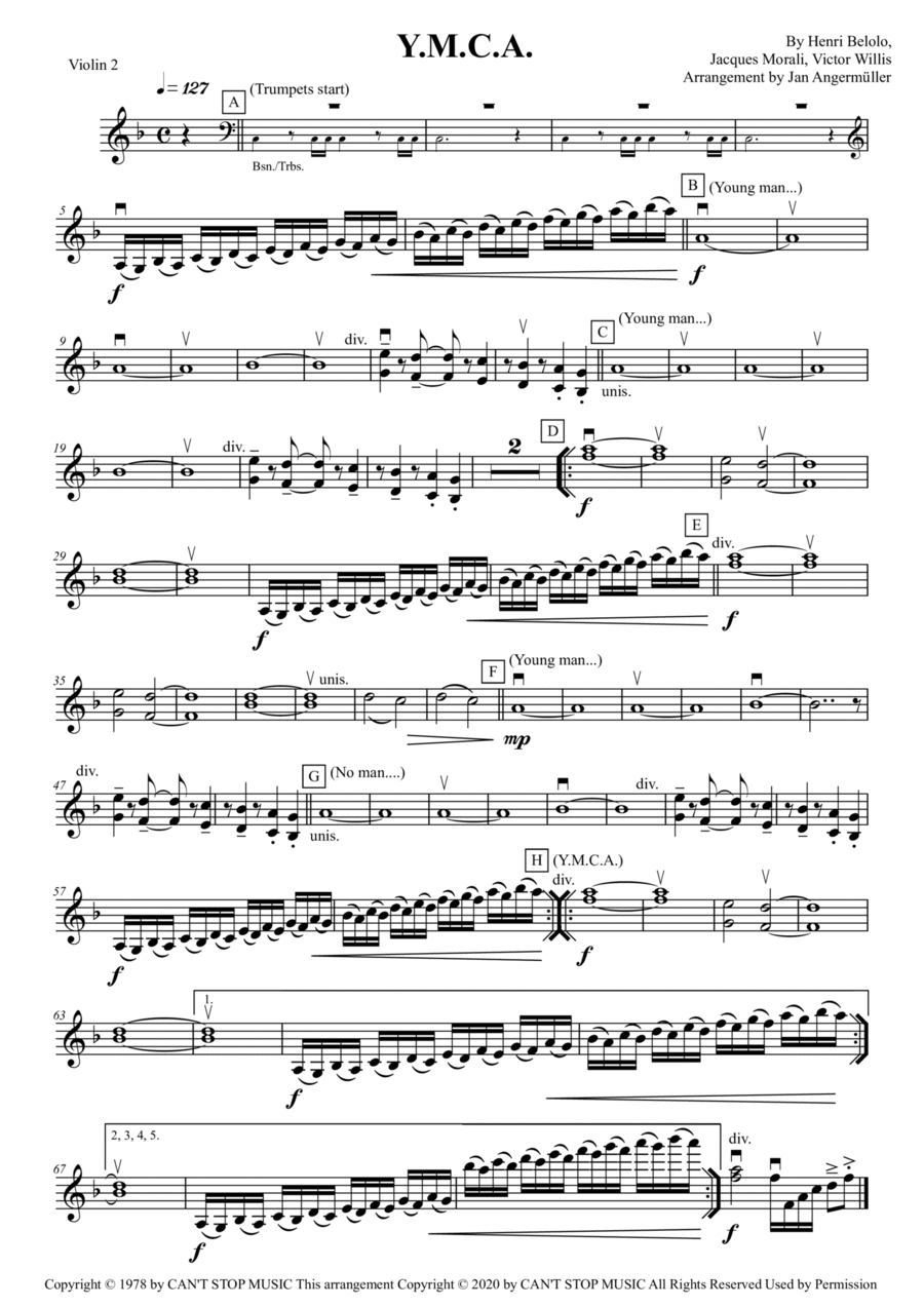Y.m.c.a. Full Orchestra scores gallery preview page 1