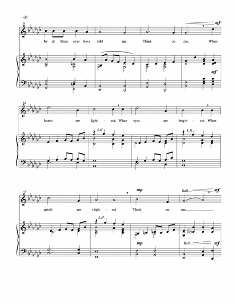 Think On Me High Voice scores gallery preview page 3