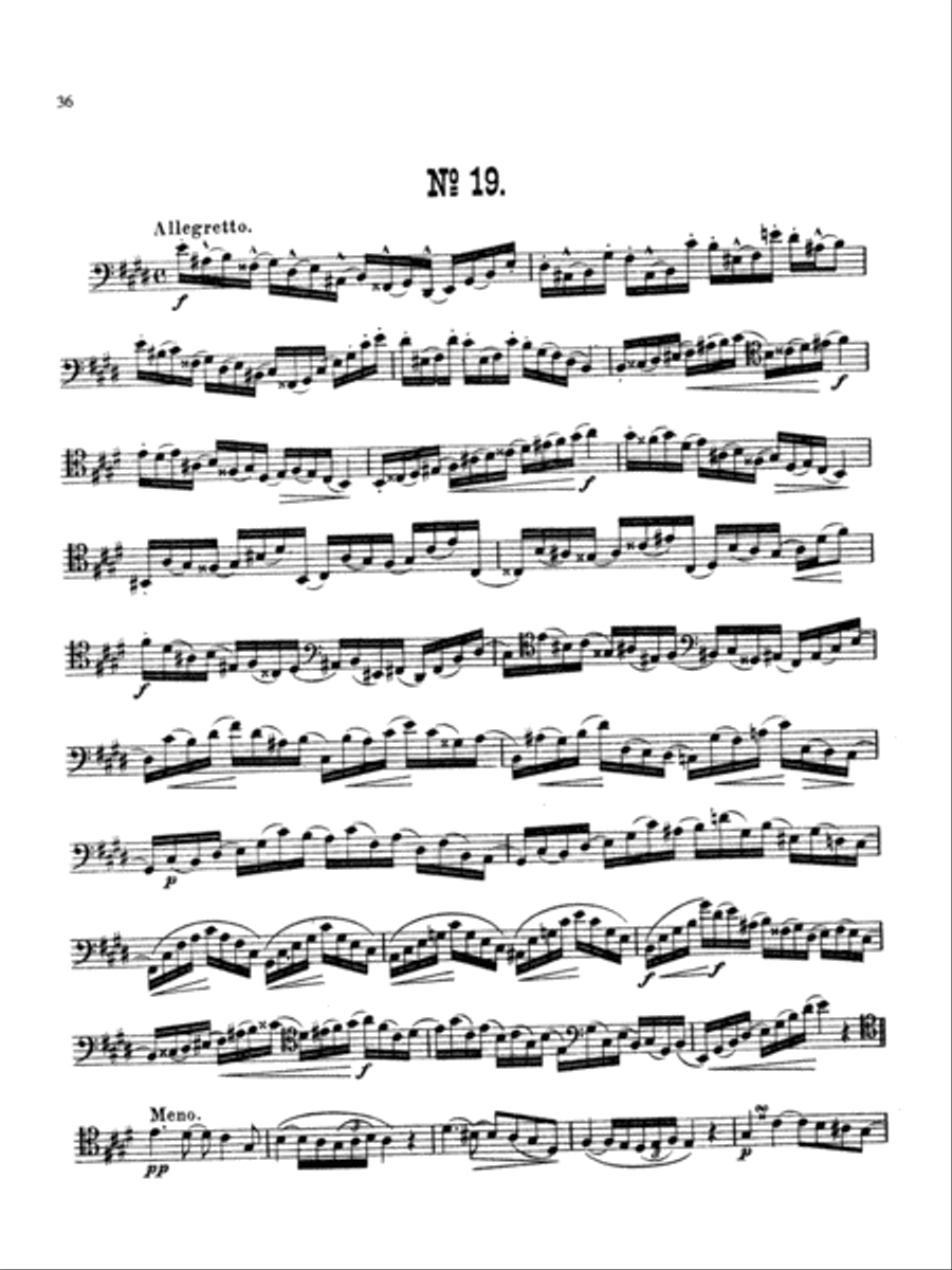 Milde: Fifty Concert Studies, Op. 26 Bassoon Solo scores gallery preview page 1