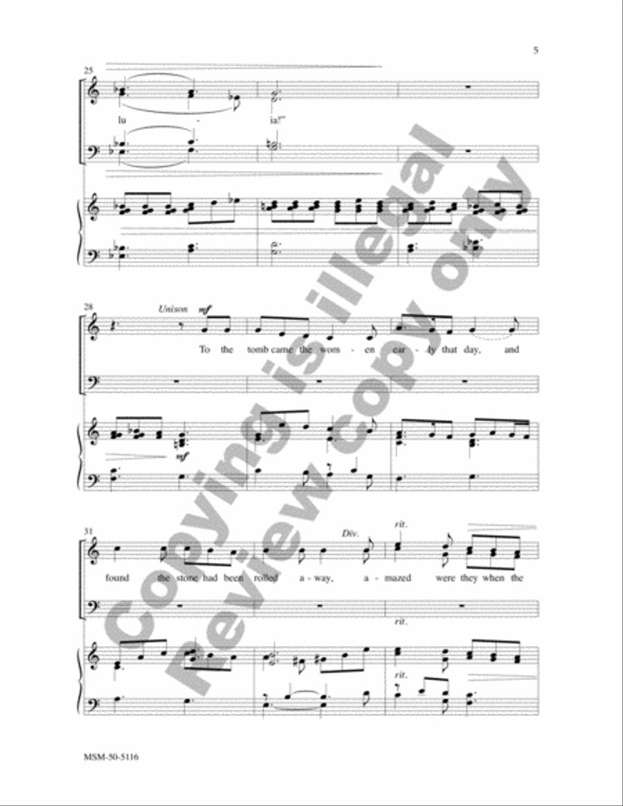 Rejoice, Rejoice This Easter Morn 4-Part scores gallery preview page 5