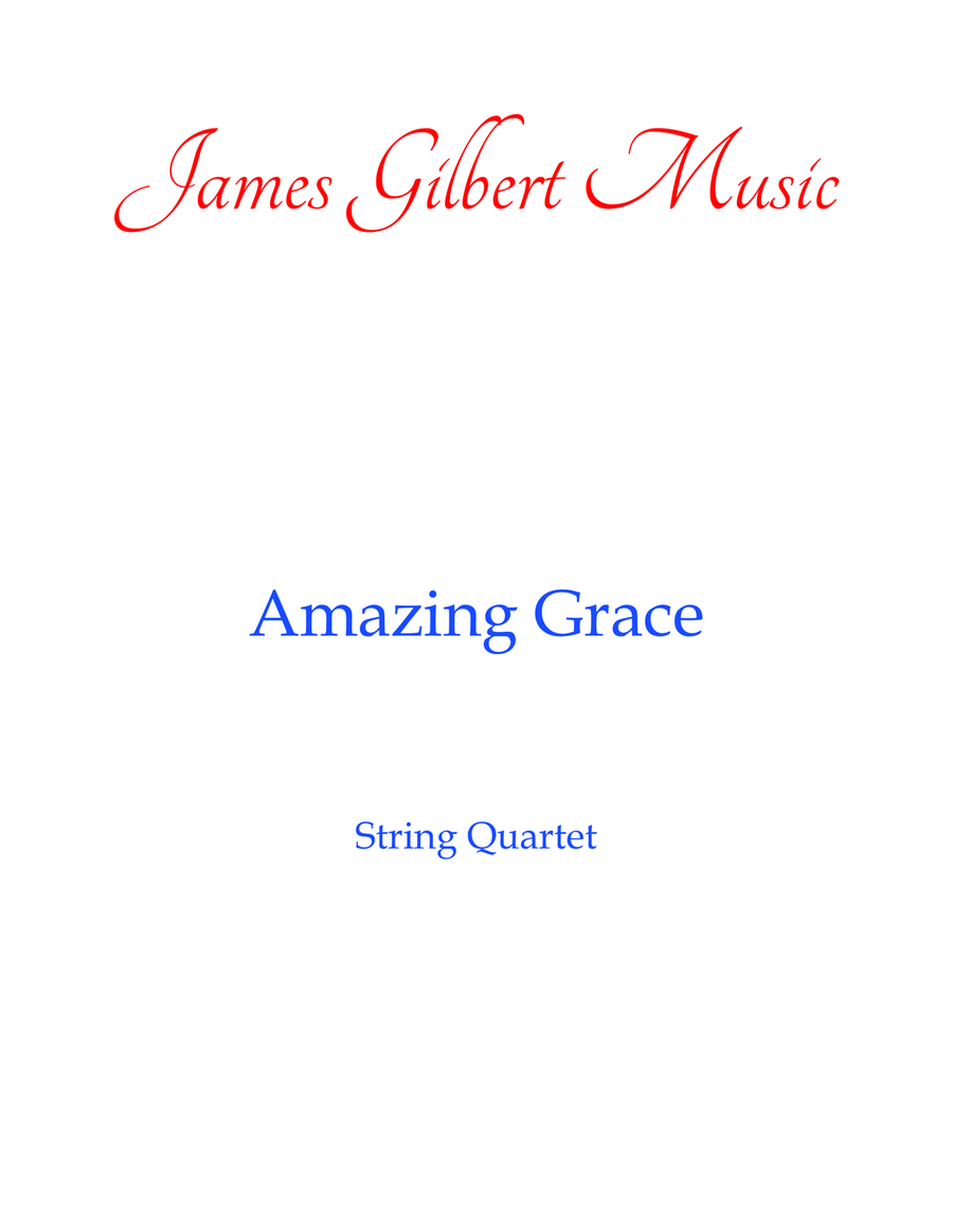 Amazing Grace String Quartet scores gallery preview page 1
