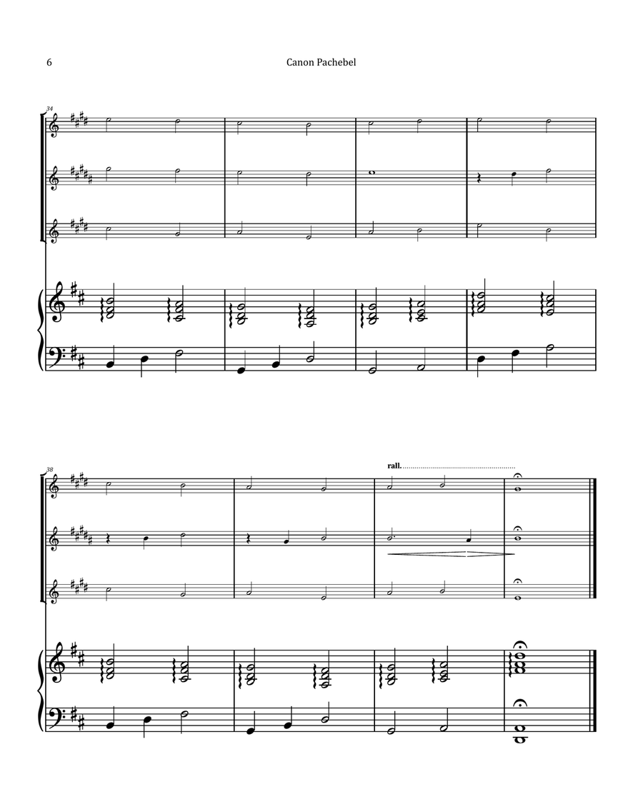 Canon by Pachelbel - Saxophone Trio with Piano Woodwind Trio scores gallery preview page 6