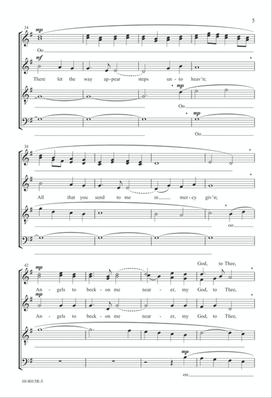 Nearer, My God, to Thee Divisi scores gallery preview page 5