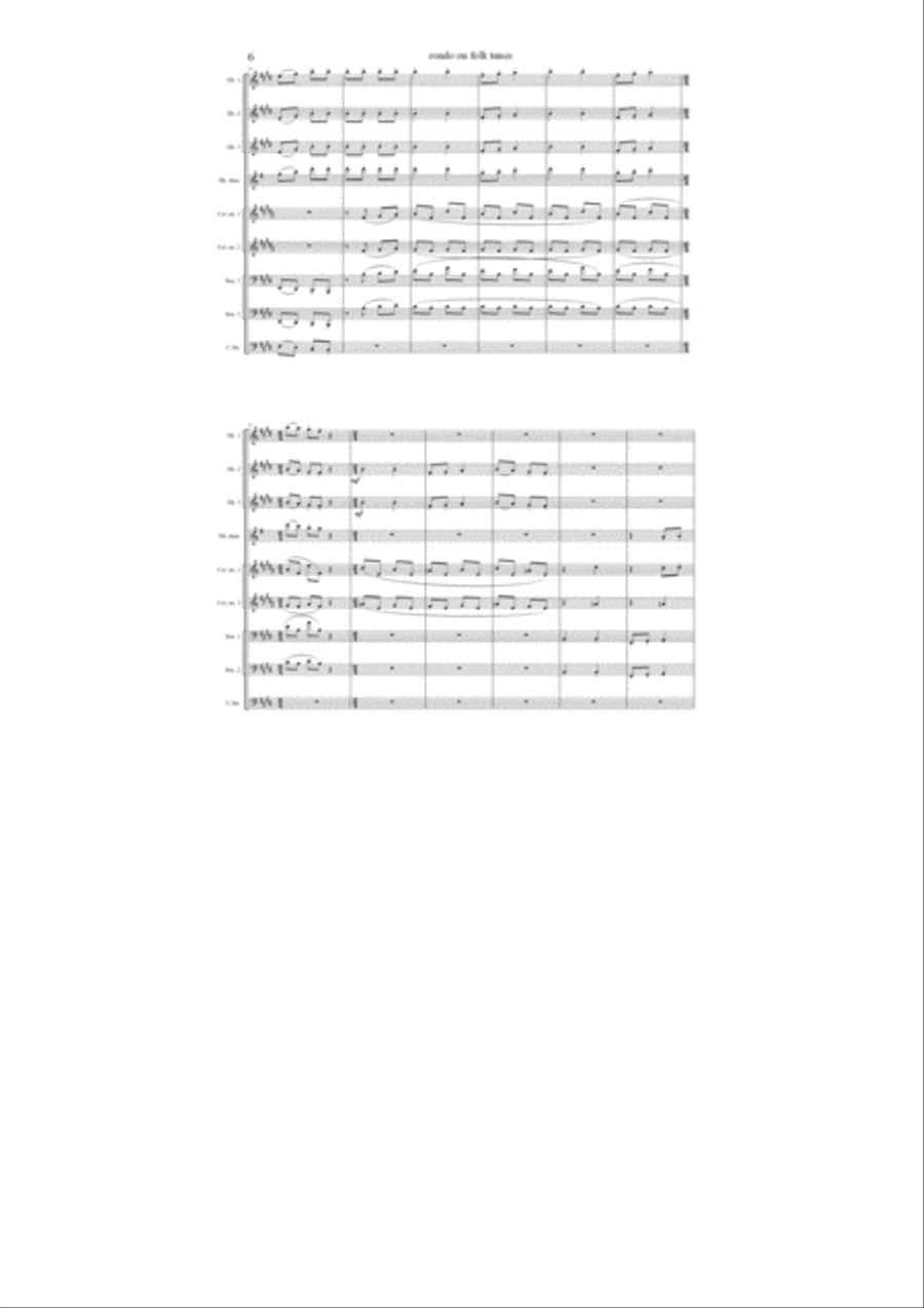 Rondo on folk tunes Woodwind Ensemble scores gallery preview page 6