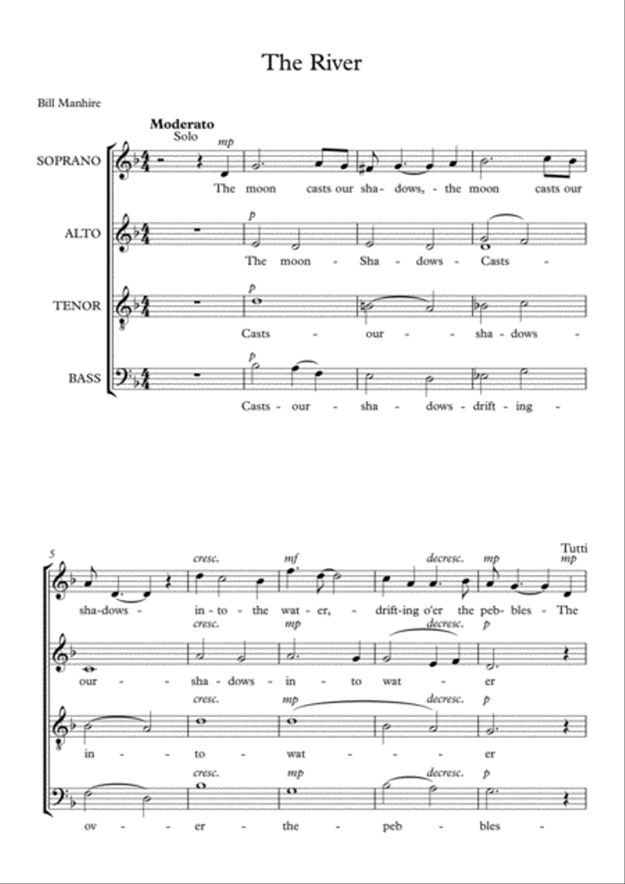 The River by Hope Mendelssohn Choir scores gallery preview page 1