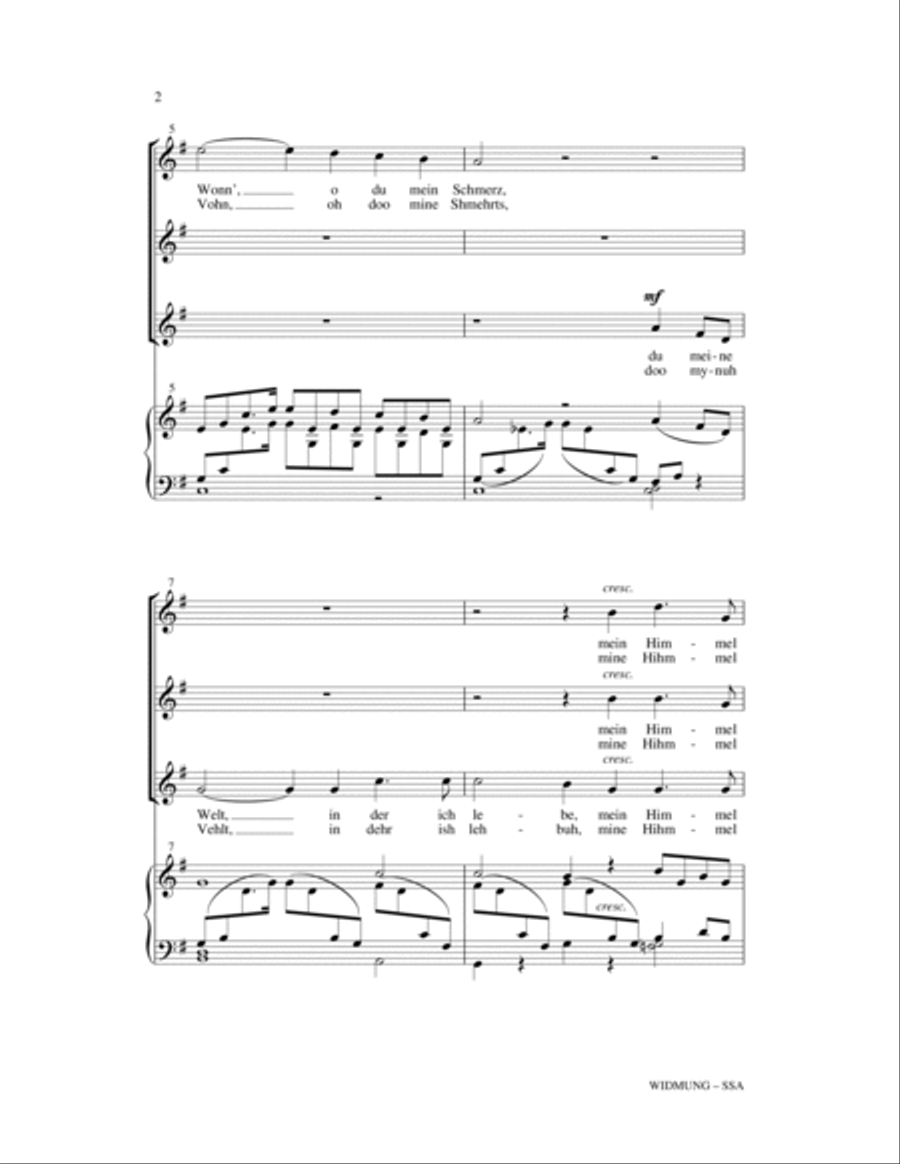 Widmung Widmung SSA scores gallery preview page 2