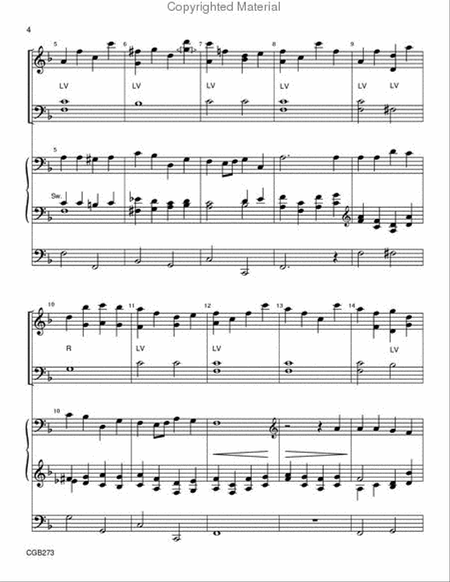 Two Carols for Handbells and Organ Handbell Choir scores gallery preview page 3